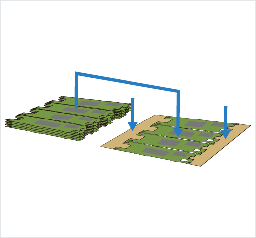 ［Image］PCB placer： HDI 基板用高精度框架排列机